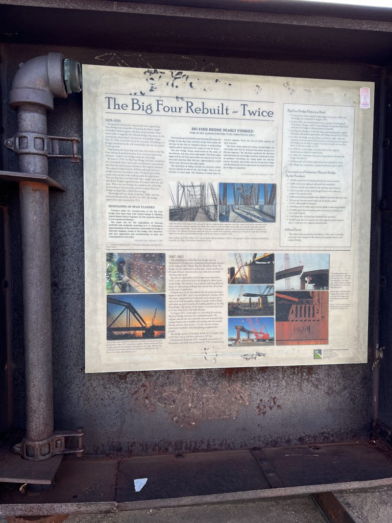 Big Four Rail Bridge Signage 