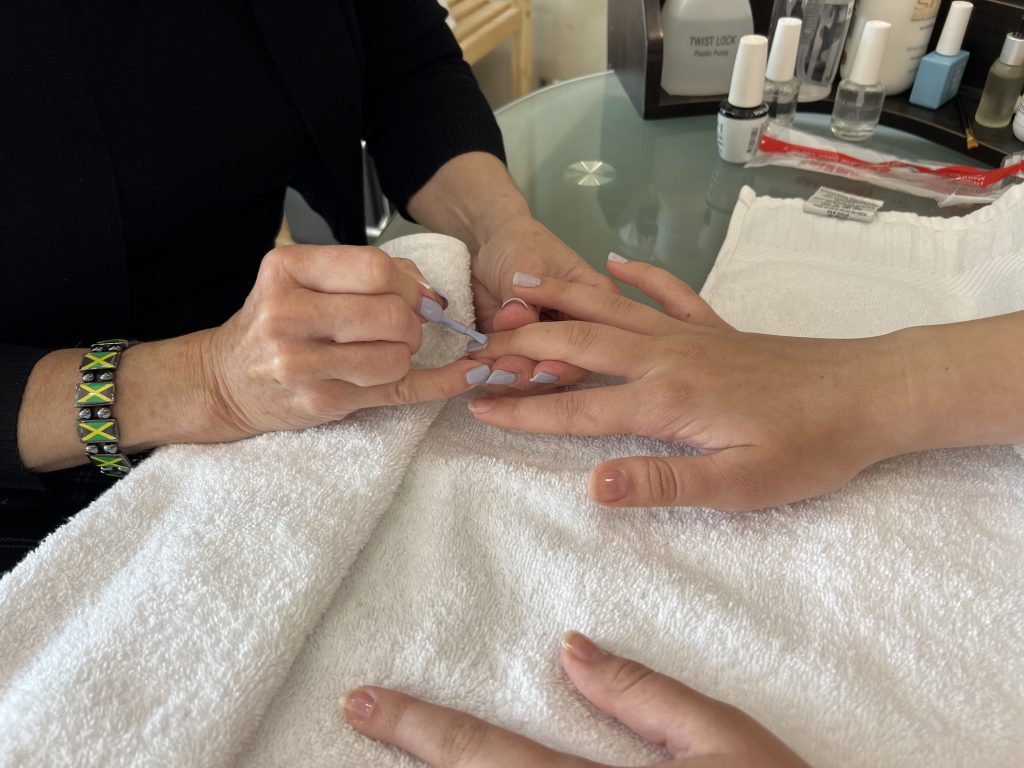 Manicures at Lakeside Salon & Spa at Mission Point Resort.