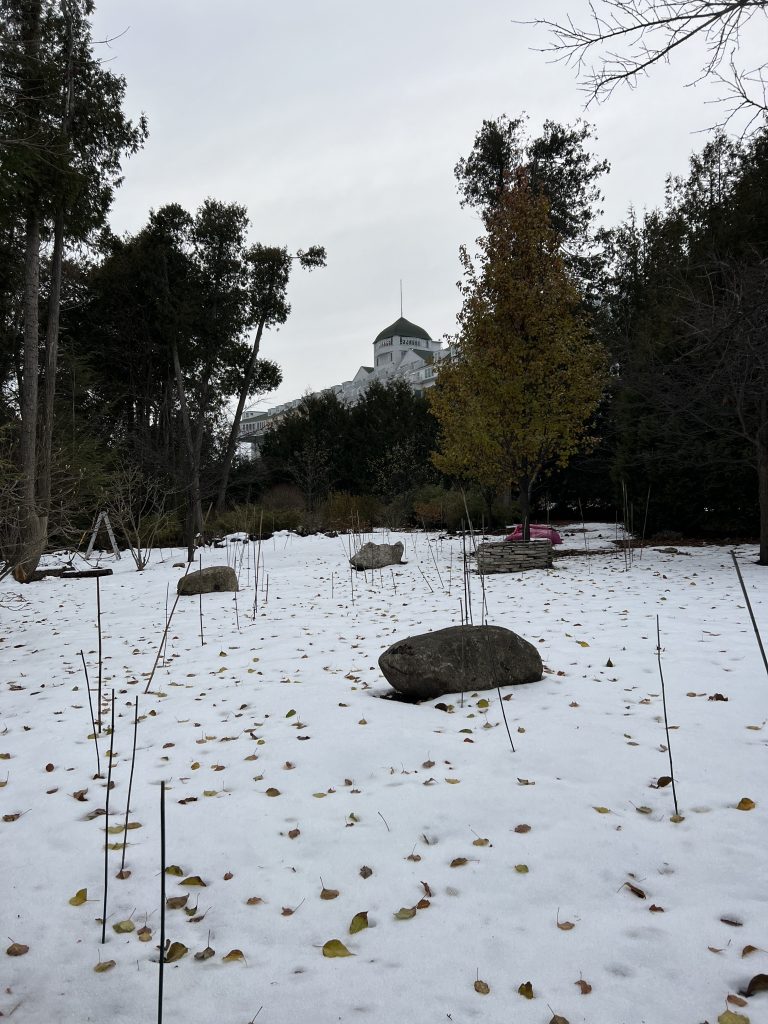 The Secret Garden during the winter at the Grand Hotel, Mackinac Island, MI 