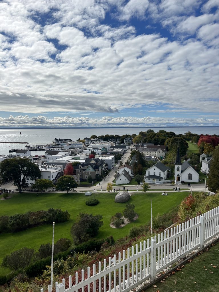 View of downtown Mackinac Island from Fort Mackinac 