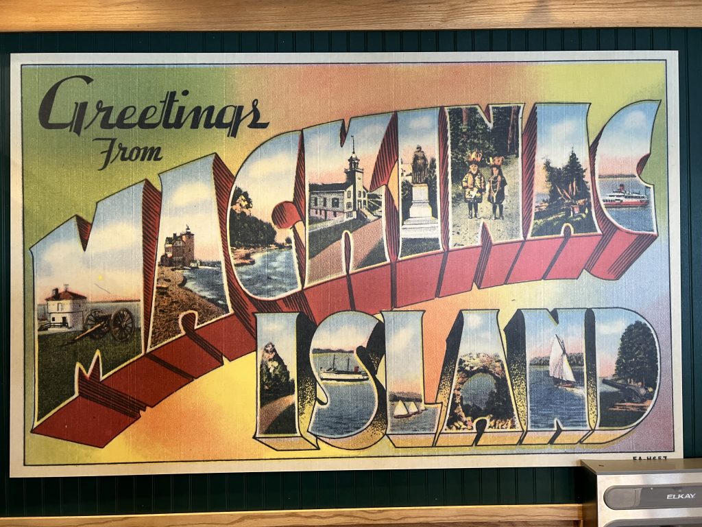 Greetings from Mackinac Island vintage postcard poster